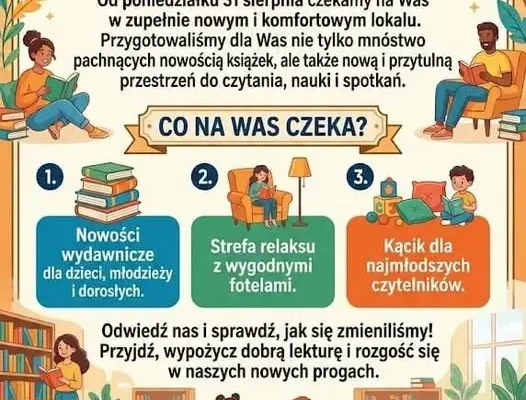Biblioteka w Tuczępach w nowym lokalu – zaprasza od poniedziałku