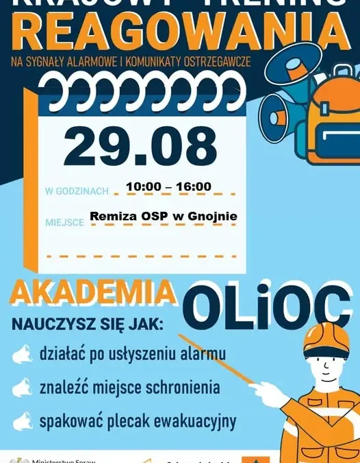 Krajowy Trening Reagowania w Gnojnie – naucz się, jak działać w sytuacji zagrożenia