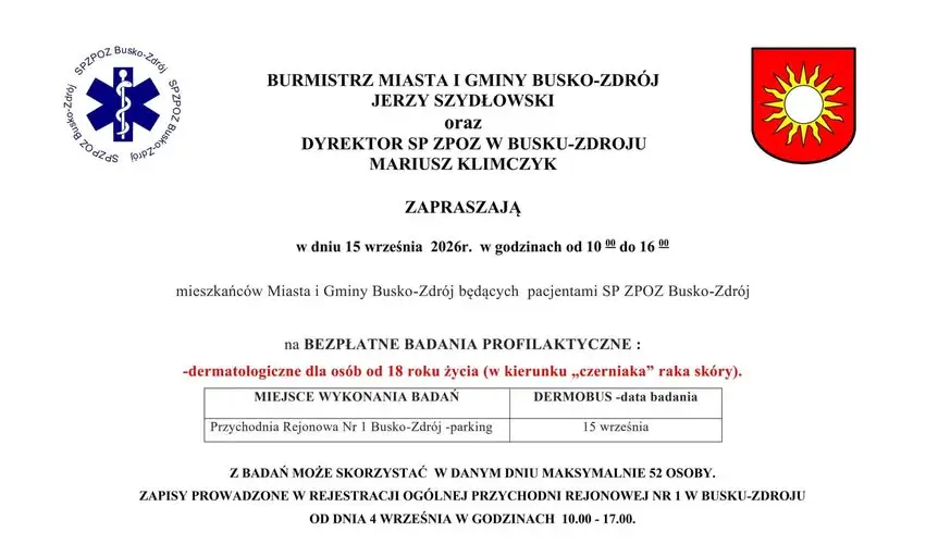 Bezpłatne badania dermatologiczne w Busku-Zdroju – zapisy już od 4 września