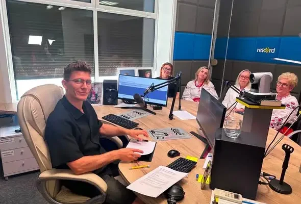 Kultura i tradycje regionu w Radiu Rekord – wizyta przedstawicieli z Nowego Korczyna