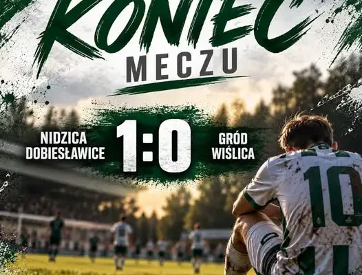 Nidzica Dobiesławice pokonuje Gród Wiślica 1:0 w meczu wyjazdowym