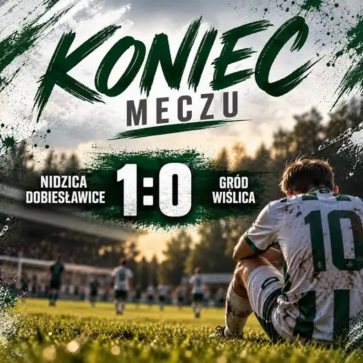 Nidzica Dobiesławice pokonuje Gród Wiślica 1:0 w meczu wyjazdowym