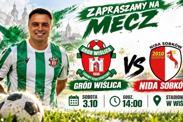 Gród Wiślica zagra z Nidą Sobków w sobotę 3 października