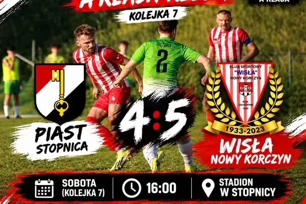 Derby dla Nowego Korczyna! Piast Stopnica pokonany 5:4 po dramatycznym meczu