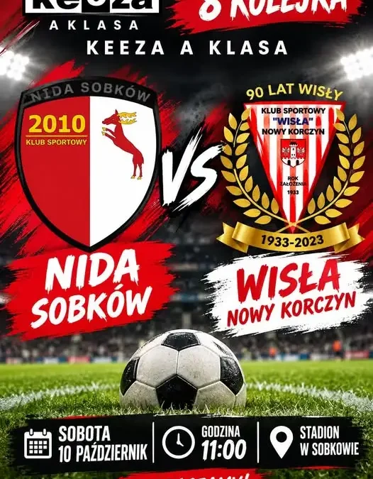 Wisła Nowy Korczyn zagra z Nidą Sobków w 8. kolejce Keeza A Klasy